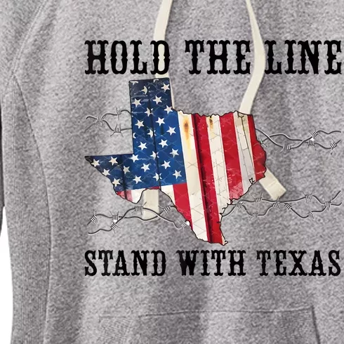 Hold The Line Stand With Texas Women's Fleece Hoodie