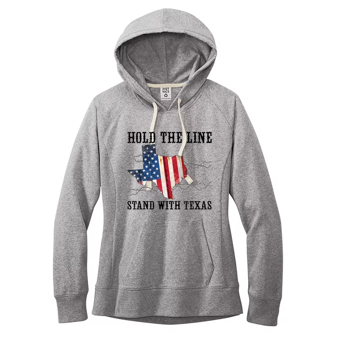 Hold The Line Stand With Texas Women's Fleece Hoodie