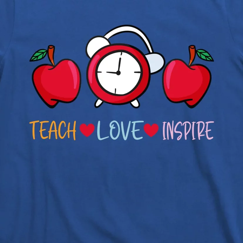 Hearts Teach Love Inspire Teachers Gift T-Shirt