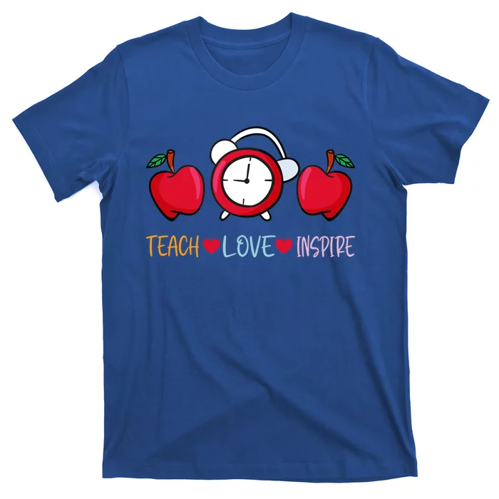 Hearts Teach Love Inspire Teachers Gift T-Shirt