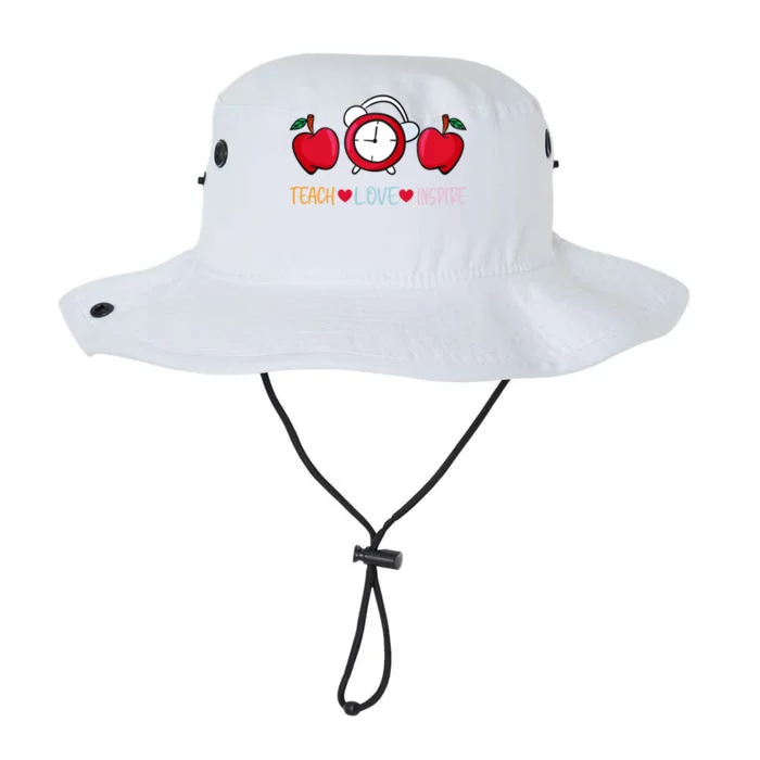 Hearts Teach Love Inspire Teachers Gift Legacy Cool Fit Booney Bucket Hat