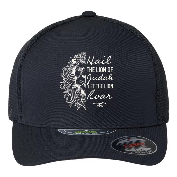 Hail The Lion Of Judah Flexfit Unipanel Trucker Cap