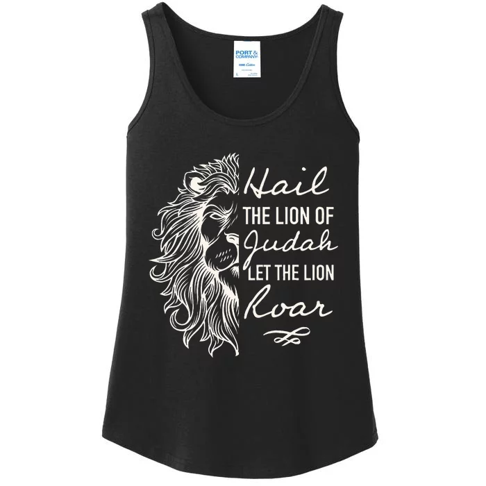 Hail The Lion Of Judah Ladies Essential Tank