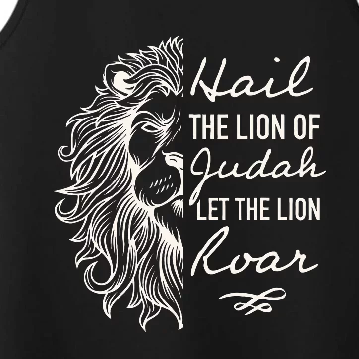 Hail The Lion Of Judah Performance Tank