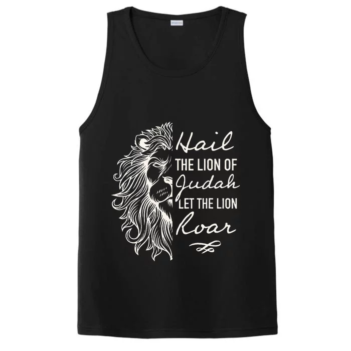 Hail The Lion Of Judah Performance Tank