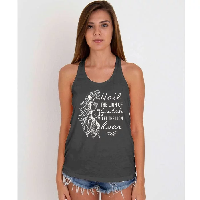 Hail The Lion Of Judah Women's Knotted Racerback Tank