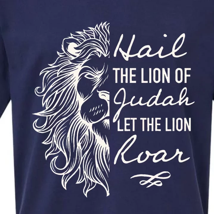 Hail The Lion Of Judah Sueded Cloud Jersey T-Shirt