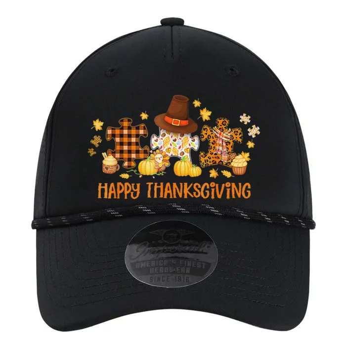 Happy Thanksgiving Leopard Autism Awareness Fall Autumn Performance The Dyno Cap