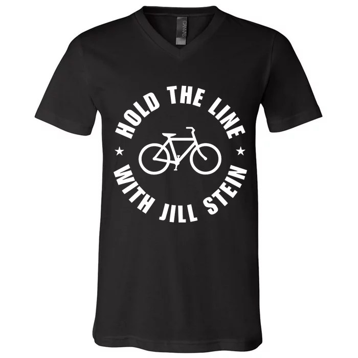 Hold The Line With Jill Stein V-Neck T-Shirt