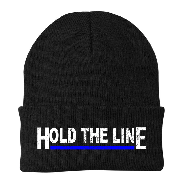 Hold The Line Quote Knit Cap Winter Beanie