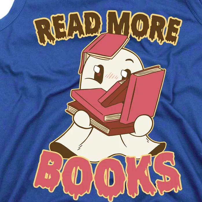 Halloween Teacher Librarian Boooks Ghosts Reading Book Gift Tank Top