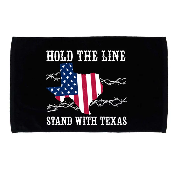 Hold The Line Stand With Texas Flag Usa State Of Texas Microfiber Hand Towel