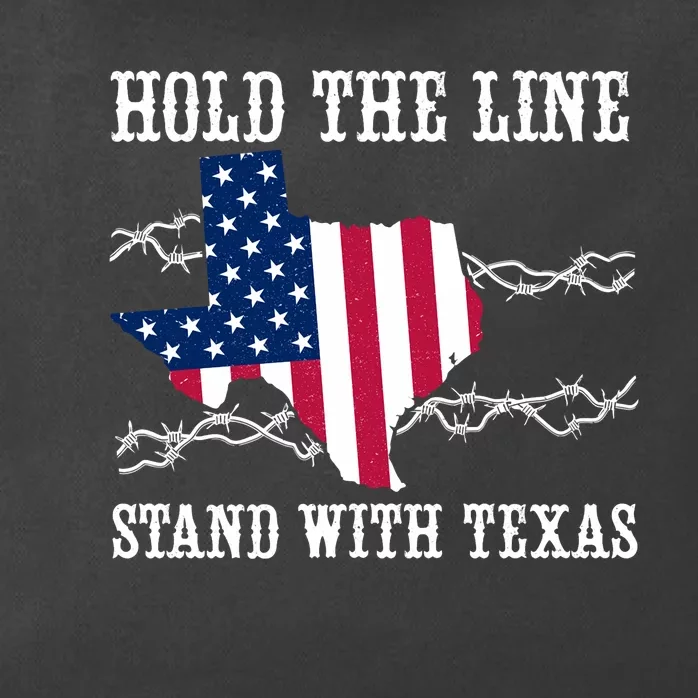 Hold The Line Stand With Texas Flag Usa State Of Texas Zip Tote Bag