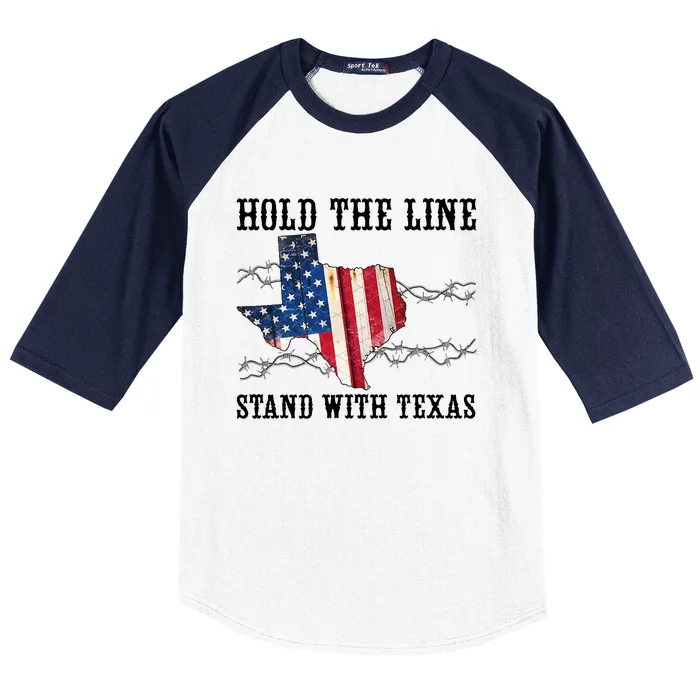 Hold The Line Stand With Texas Baseball Sleeve Shirt