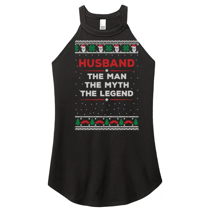 Husband The Man Myth The Legend Ugly Christmas Sweater Women’s Perfect Tri Rocker Tank