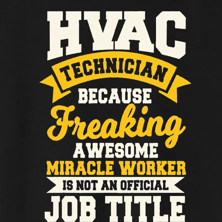 HVAC Technician Mechanic Installer HVACR Tech Service Work Women's Crop Top Tee