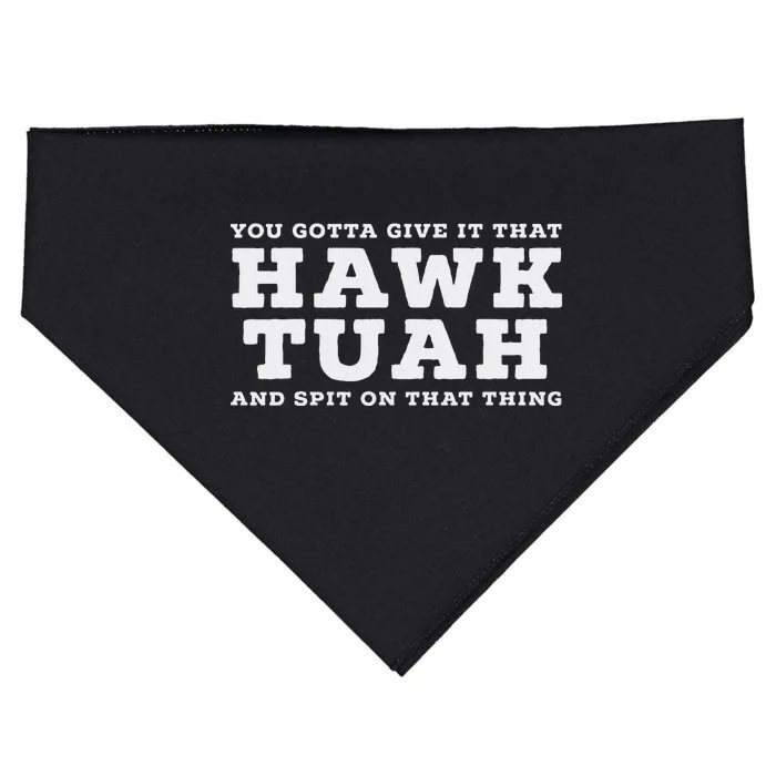 Hawk Tuah Meme Funny Girl Viral USA-Made Doggie Bandana