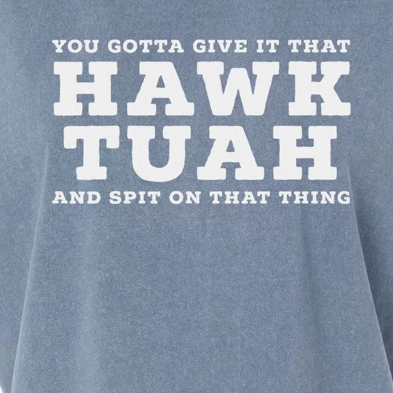 Hawk Tuah Meme Funny Girl Viral Garment-Dyed Women's Muscle Tee