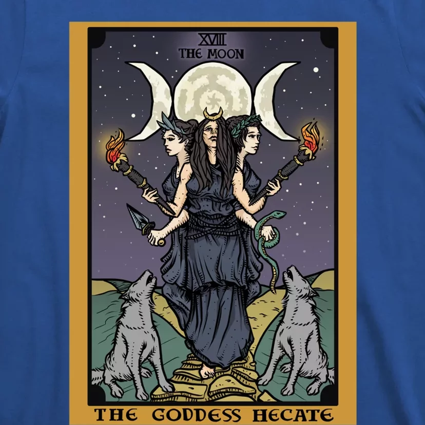 Hekate The Moon Tarot Card Pagan Witch Triple Moon Goddess Gift T-Shirt