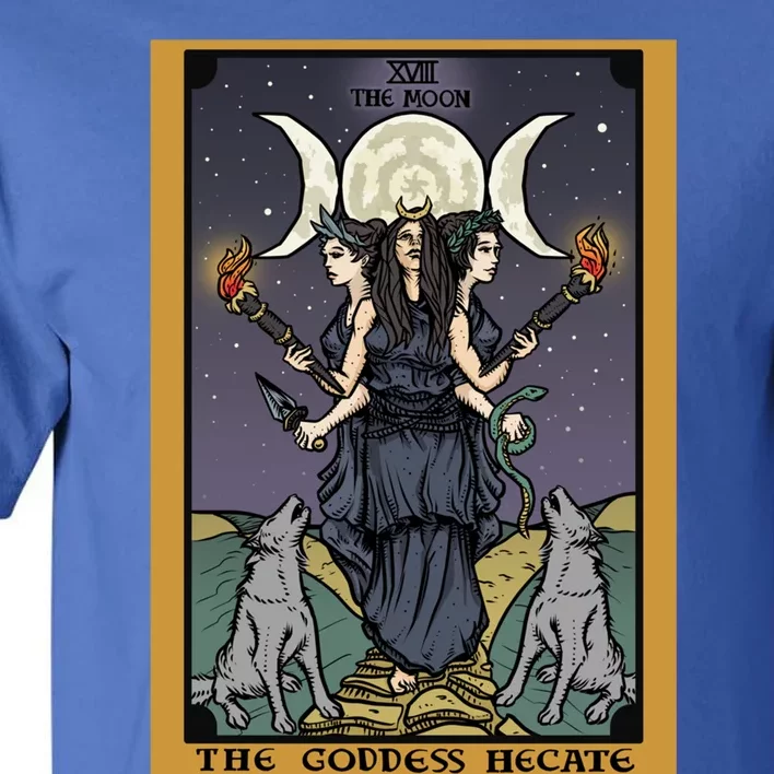 Hekate The Moon Tarot Card Pagan Witch Triple Moon Goddess Gift Tall T-Shirt