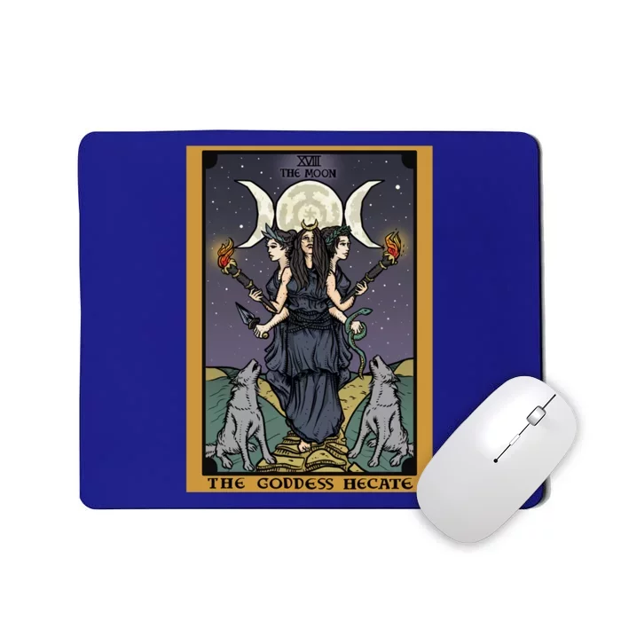 Hekate The Moon Tarot Card Pagan Witch Triple Moon Goddess Gift Mousepad