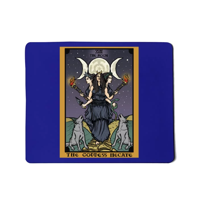 Hekate The Moon Tarot Card Pagan Witch Triple Moon Goddess Gift Mousepad