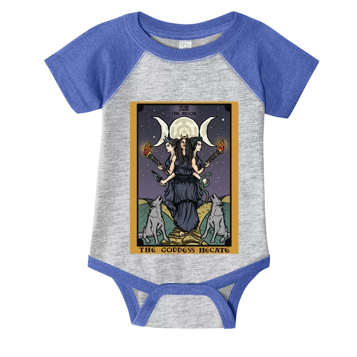 Hekate The Moon Tarot Card Pagan Witch Triple Moon Goddess Gift Infant Baby Jersey Bodysuit