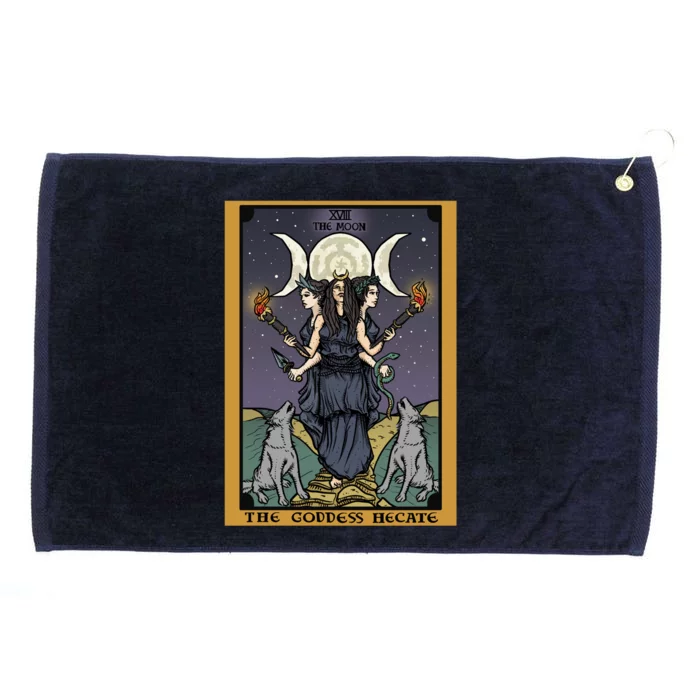 Hekate The Moon Tarot Card Pagan Witch Triple Moon Goddess Gift Grommeted Golf Towel