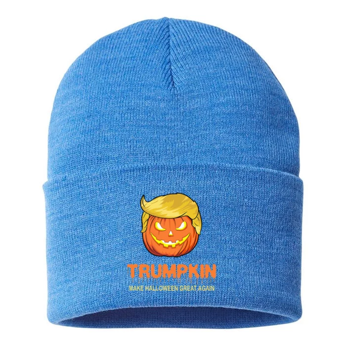 Halloween Trumpkin Make Halloween Great Again Sustainable Knit Beanie