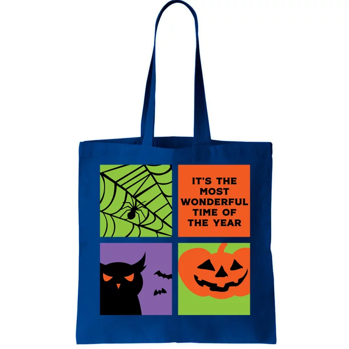 Halloween The Most Wonderful Time Of The Year Vintage Art Gift Tote Bag