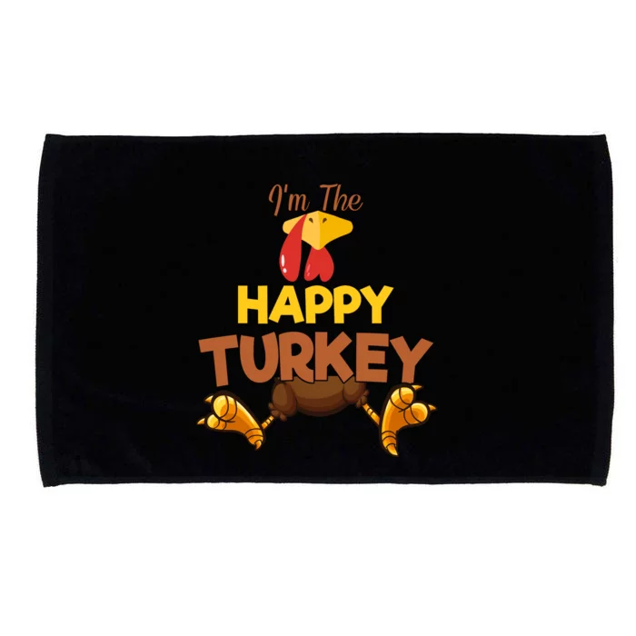 Happy Turkey Matching Family Group Thanksgiving Gifts Microfiber Hand Towel