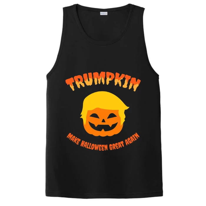 Halloween Trumpkin Make Halloween Great Again Donald Trump Performance Tank