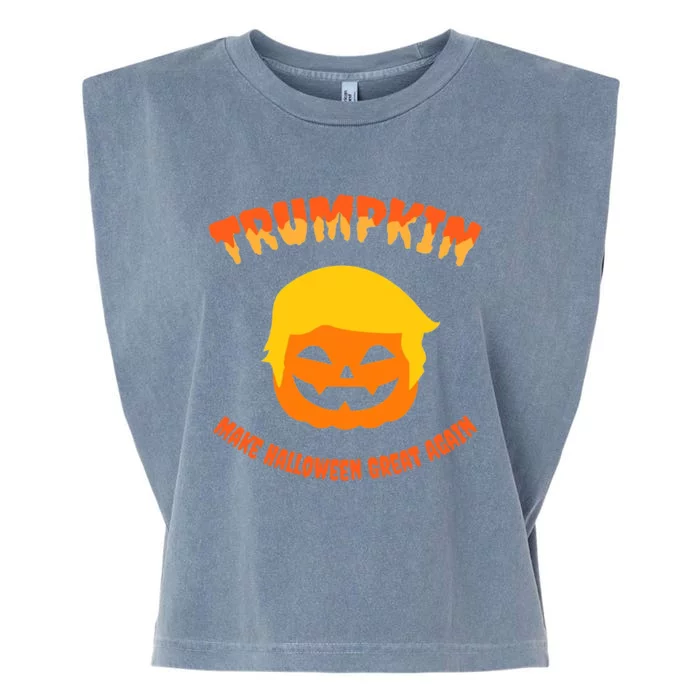 Halloween Trumpkin Make Halloween Great Again Donald Trump Garment-Dyed Women's Muscle Tee