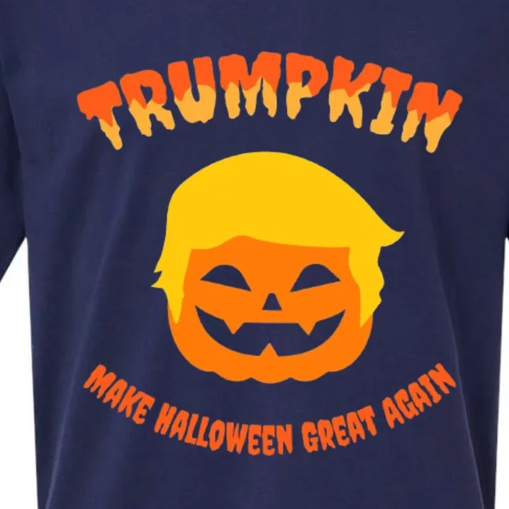 Halloween Trumpkin Make Halloween Great Again Donald Trump Sueded Cloud Jersey T-Shirt