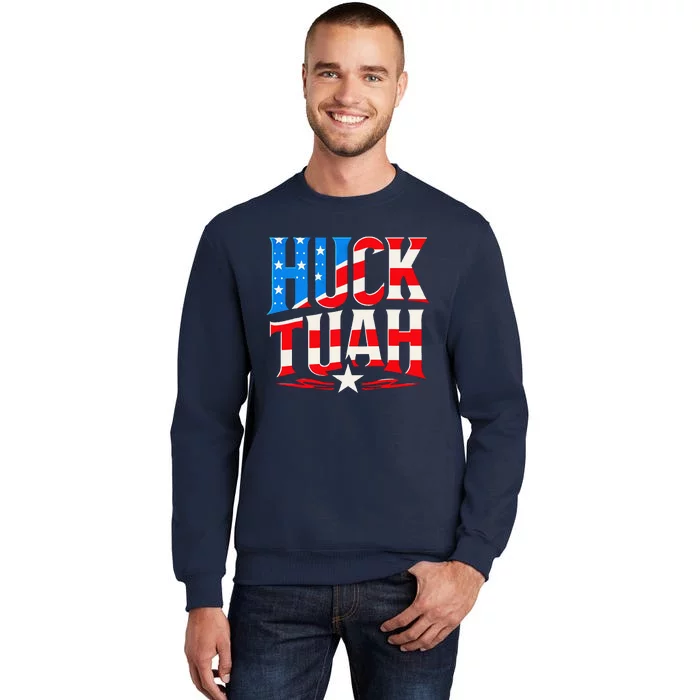 Hawk Tuah Meme Joke Design Tall Sweatshirt