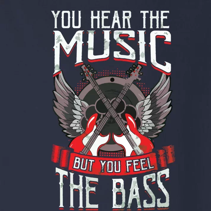 Hear The Music Feel The Bass Player Bassist Guitarist Gift Toddler Long Sleeve Shirt