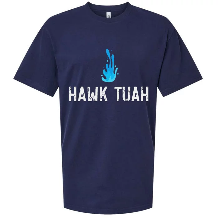 Hawk Tuah Meme Hawk Tuah Viral Saying Hawk Tuah Sueded Cloud Jersey T-Shirt