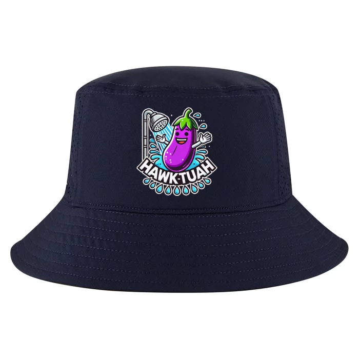 Hawk Tuah Meme Eggplant Joke T Huck Tua Cool Comfort Performance Bucket Hat