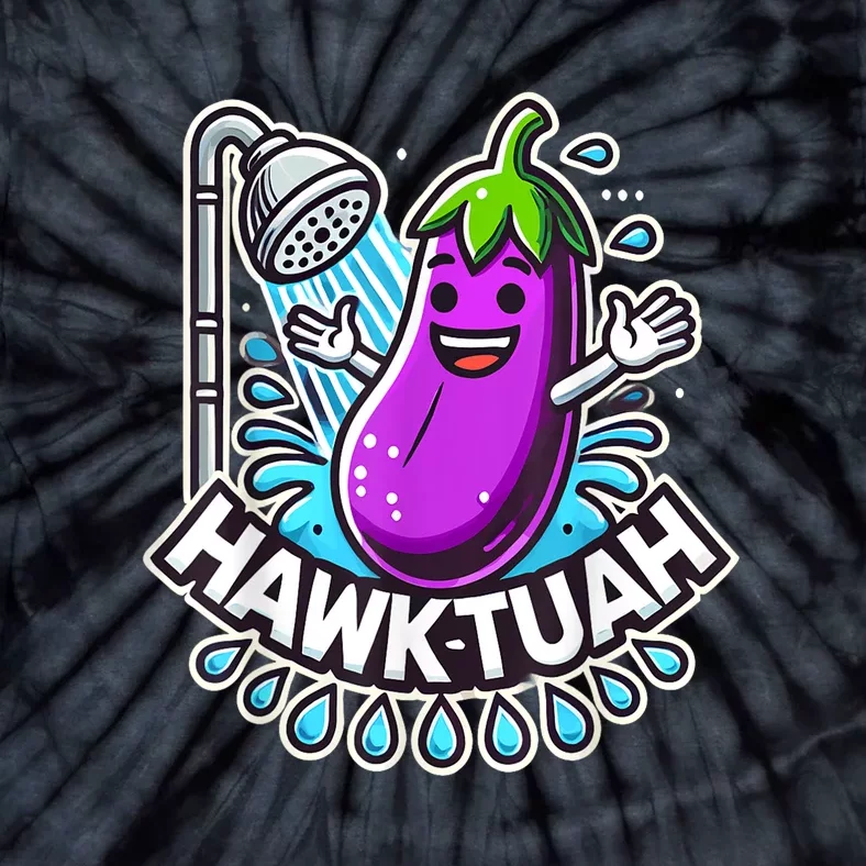 Hawk Tuah Meme Eggplant Joke Funny Huck Tuah Gift Tie-Dye T-Shirt