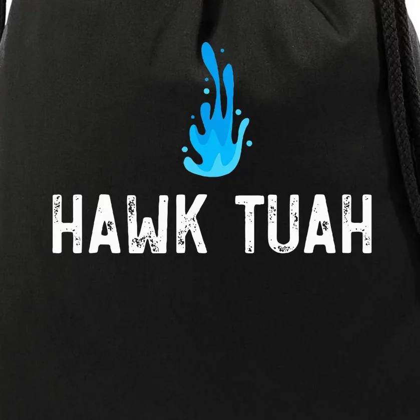 Hawk Tuah Meme Hawk Tuah Viral Saying Hawk Tuah Drawstring Bag