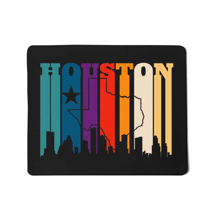 Houston Texas Map Skyline Gift Texas Home State Souvenir Mousepad