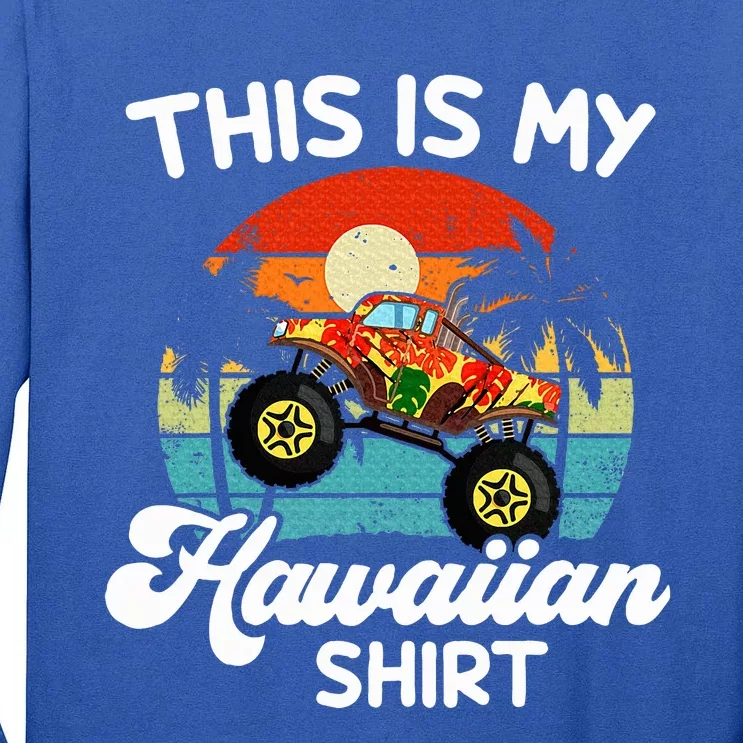 Hawaii This My Hawaiian Monster Truck Tall Long Sleeve T-Shirt