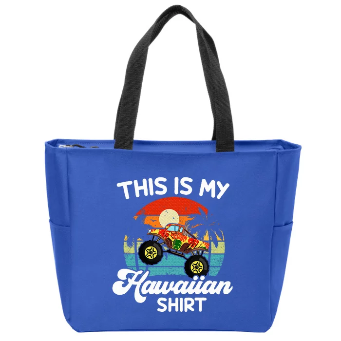 Hawaii This My Hawaiian Monster Truck Zip Tote Bag