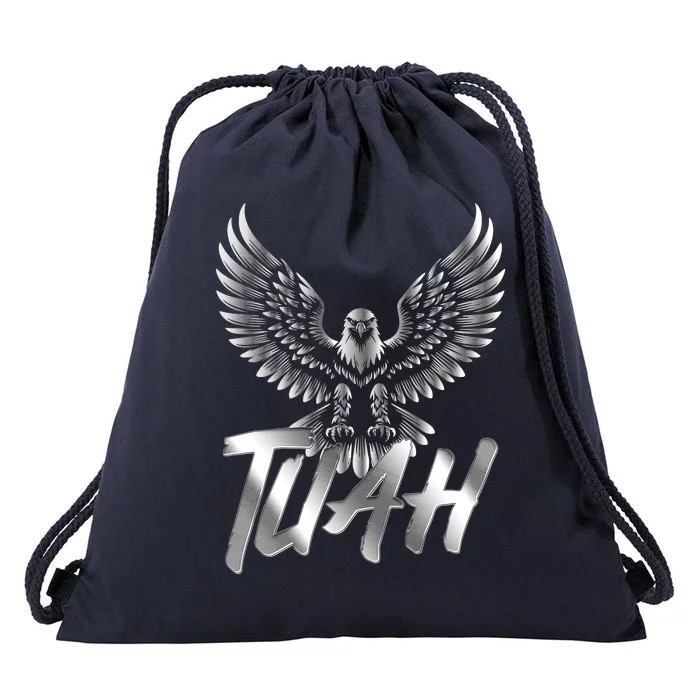 Hawk Tuah Metal Hawk Eagle Drawstring Bag