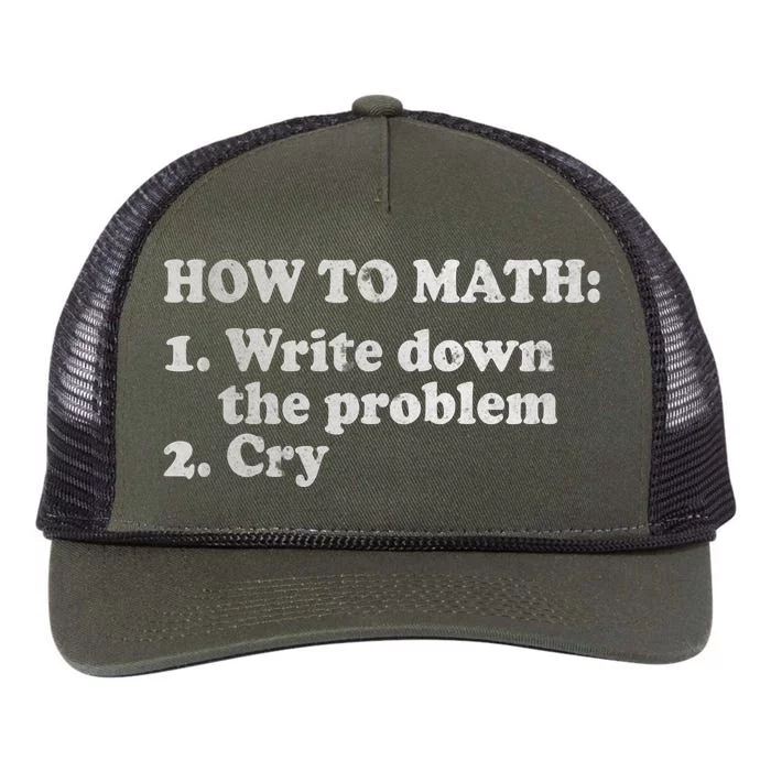 How To Math Write Down The Problem And Cry Retro Rope Trucker Hat Cap