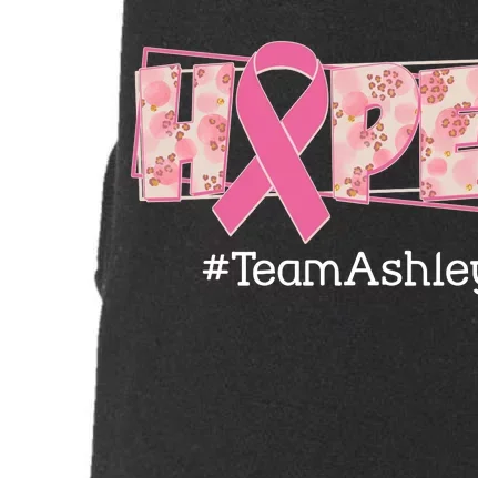 Hope Team Name Custom Breast Cancer Awareness Doggie 3-End Fleece Hoodie