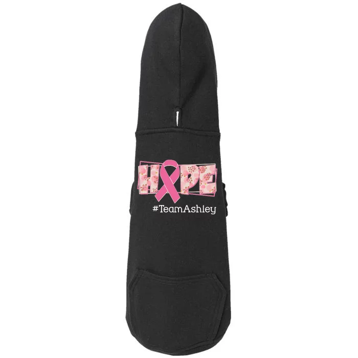 Hope Team Name Custom Breast Cancer Awareness Doggie 3-End Fleece Hoodie