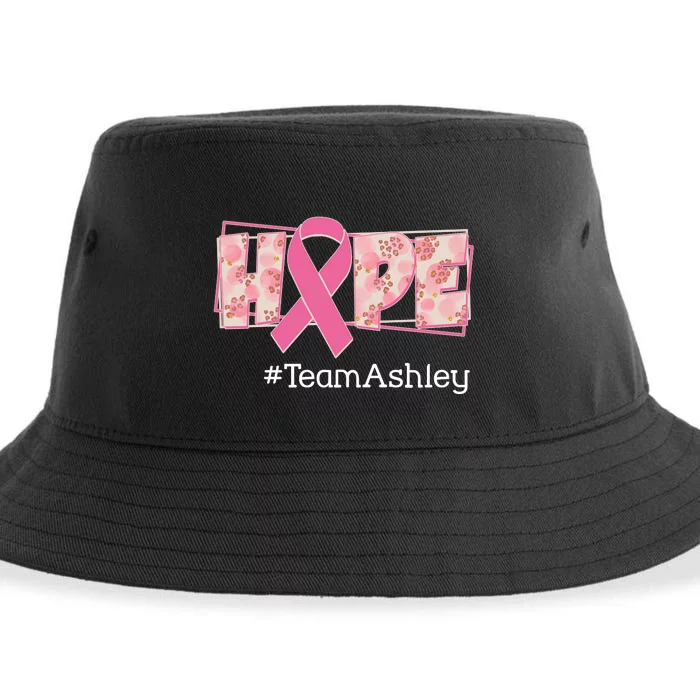 Hope Team Name Custom Breast Cancer Awareness Sustainable Bucket Hat