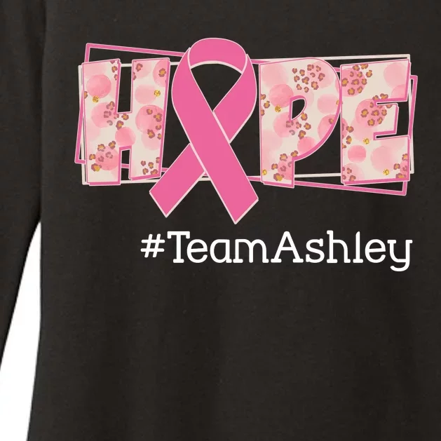 Hope Team Name Custom Breast Cancer Awareness Womens CVC Long Sleeve Shirt