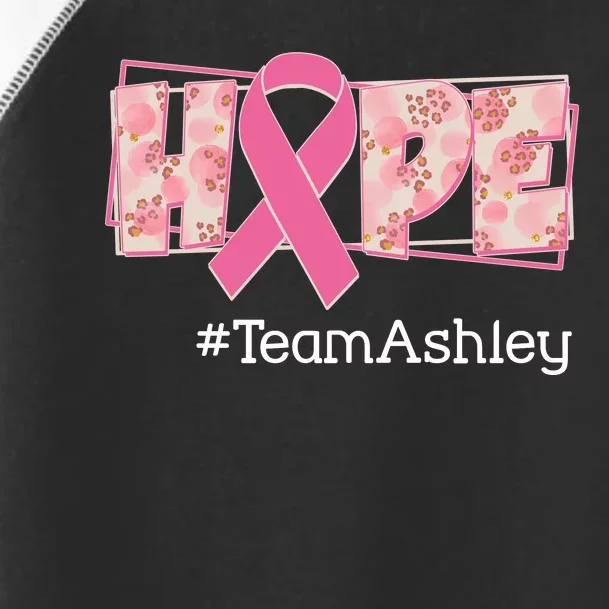 Hope Team Name Custom Breast Cancer Awareness Toddler Fine Jersey T-Shirt